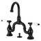 Kingston Brass Bridge Bathroom Faucet with Brass PopUp, Matte Black KS7990BPL - alternate 1